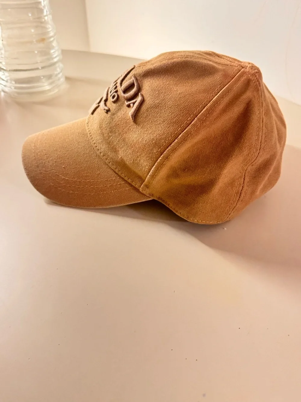 Prada Beige Canvas Baseball Cap - Picture 2 of 4